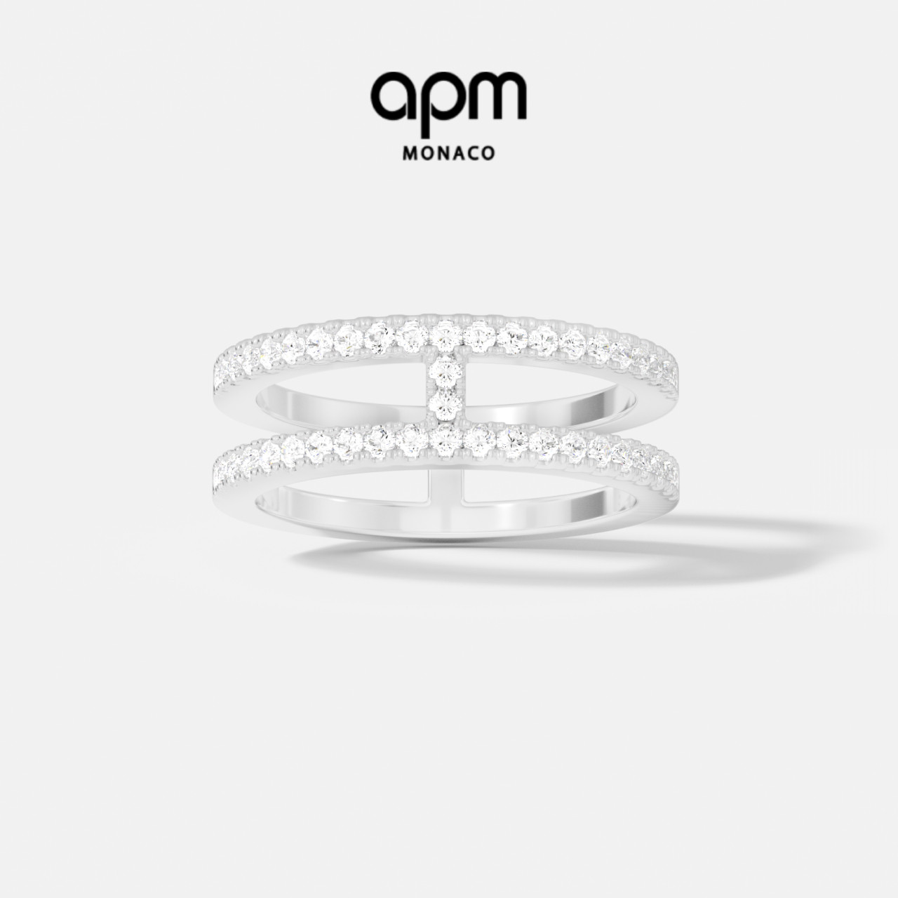 APM双层戒指几何简约时尚
