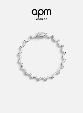[杨紫同款]APM Monaco波浪形银色手链高级感饰品手饰情人节礼物