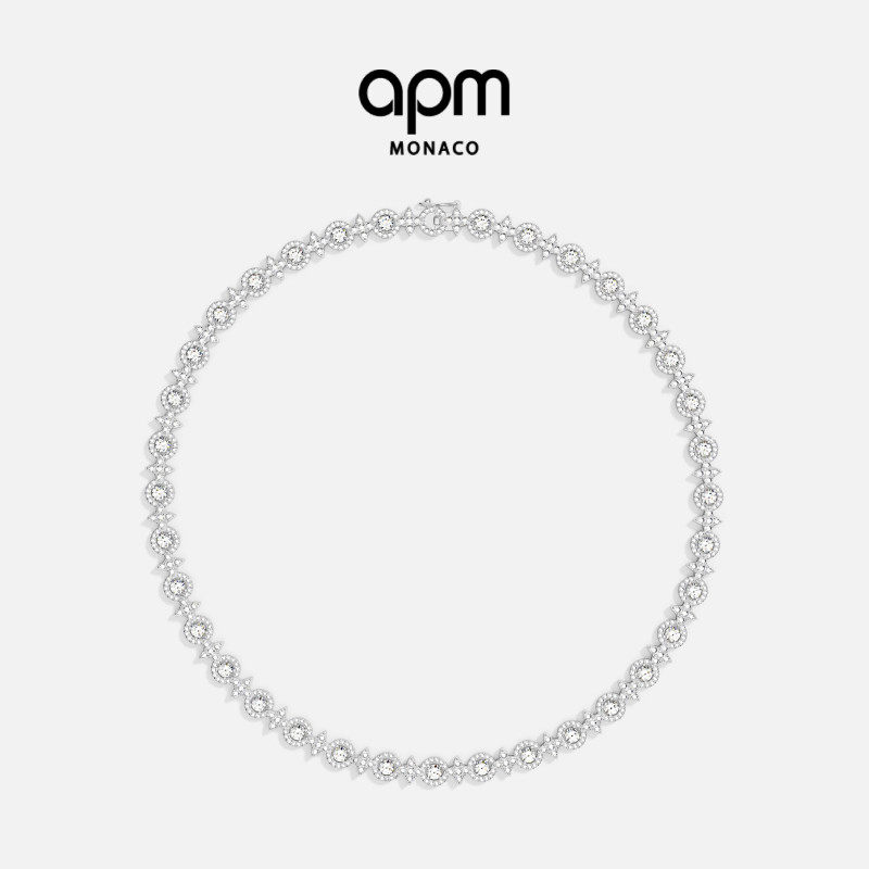 [杨紫同款]APM Monaco密镶流星与圆圈项圈闪耀吊坠38妇