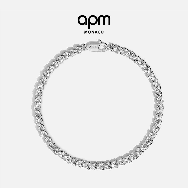 [秋季新品]APM Monaco白色Couture手链精致时尚叠戴麦穗简约礼物图片