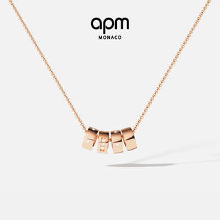 可调节项链感首饰颈链送人生日新年礼物 LOVE摩斯密码 APM Monaco