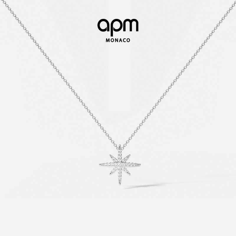 APM迷你六芒星项链女款生日礼物图片