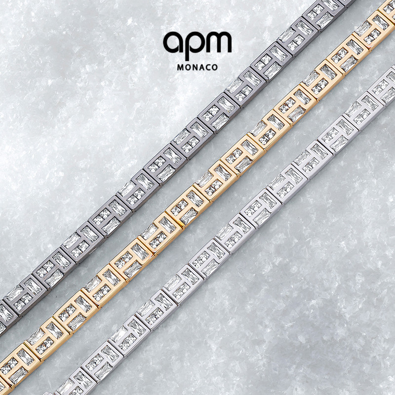 【试用链接勿拍】APM Monaco Ice冰块手链银白手饰新品圣诞礼物