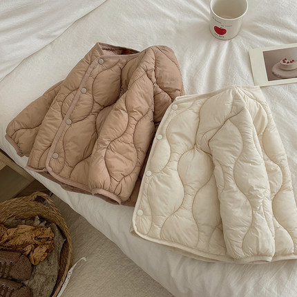 女童轻薄羽绒棉服短款男童宝宝棉袄秋冬新款中小童时髦洋气外套潮