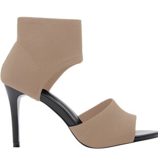 凉鞋 高跟鞋 女款 夏季 黑色不累脚飞织外穿细跟外穿高级感百搭单鞋