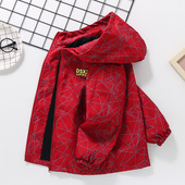 男童春秋外套2025新款 儿童加绒秋冬加厚冲锋衣上衣中大童风衣夹克