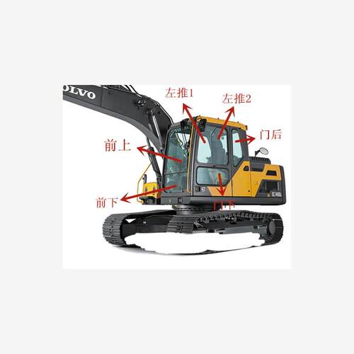 沃尔沃EC120D 140D挖机前档后挡门窗左右上下挡风夹胶玻璃不包邮