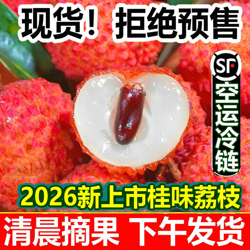 【顺丰航空】广东岭南桂味荔枝新鲜现摘现发当季水果糯米仙糍进奉