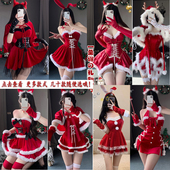 圣诞节性感兔女郎cos新年绑带抹胸包臀短裙角色扮演主播制服装 女