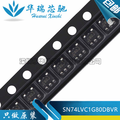全新原装 SN74LVC1G80DBVR SOT-23-5 单路正边沿触发式D型触发器