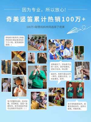 奇美竖笛德式高音6孔8孔小学生用初学者六孔八孔儿童入门笛子乐器