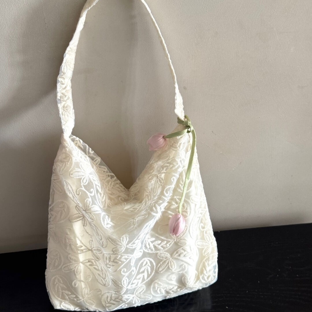 【素希布包】法式蕾丝刺绣纱棉布包单肩腋下女帆布袋文艺简约复古,箱包皮具/热销女包/男包,通用款女包,淘宝优惠券,粉丝福利购,淘宝优惠卷