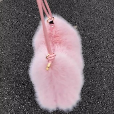 暖乎乎毛绒包~秋冬仿兔毛少女托特包今年流行拉链单肩斜挎包