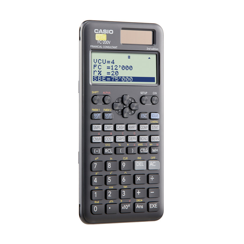 CASIO 카시오  새 버전 FC-200V 내장 수식 재무 계산기 재무 관리 RFP 회계 재무 AFP 컴퓨터 CFP|CIIA|CHFP 시험