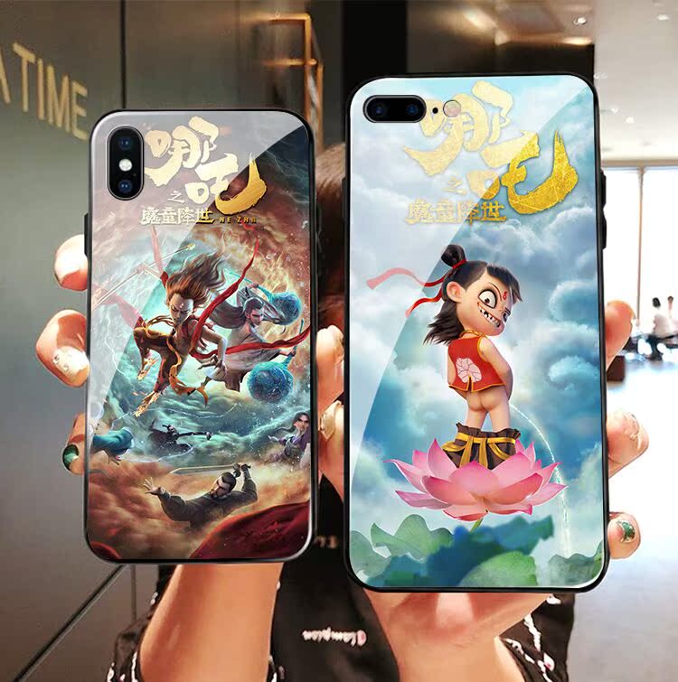 Nezha Magic Tong Cartoon Mobile phone shell Apple iPhone678XR/XS Mas All inclusive smart coverin the 3C Digital Accessories, Cell Phone Accessories , Phone Protection Case/Shell  category - from Buy2taobao.com to provide professional Taobao agent buy service