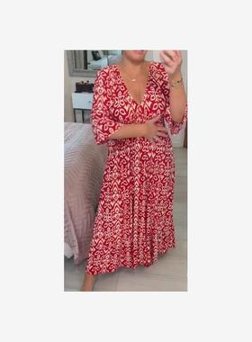 345XL plus size fat MM beach dress for women大码沙滩连衣裙