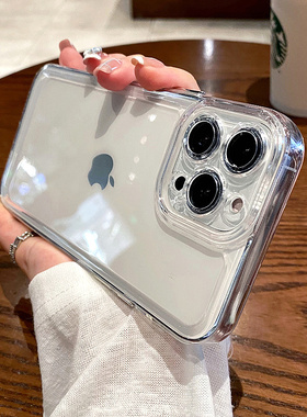 适用苹果15手机壳13透明iPhone17promax新款14全包12硅胶11简约14pro男女15promax防摔16promax保护套软潮牌x