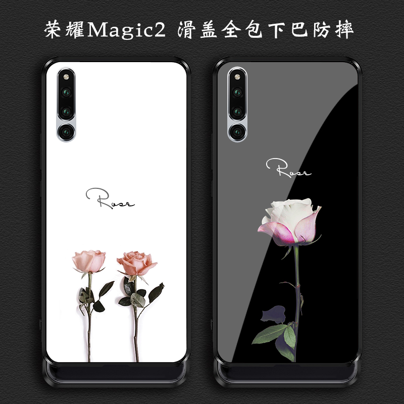 magic2滑盖全包下巴玫瑰手机壳