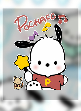 电动车贴纸可爱Pochacco帕恰狗卡通装饰贴遮挡划痕贴爱玛晴天雅迪