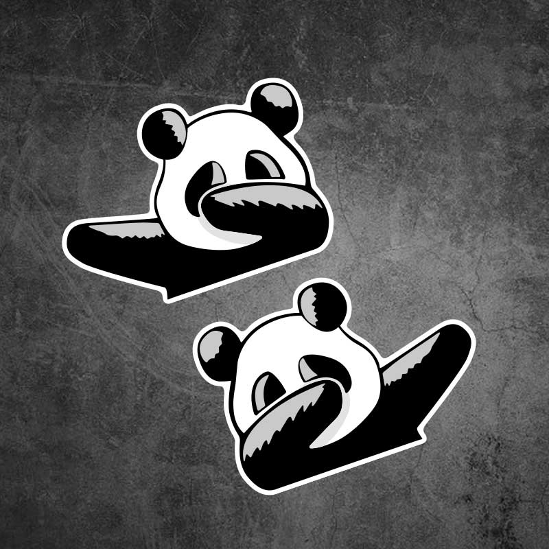 熊猫嘻哈手势趣味反光车贴纸个性创意搞笑卡通摩托电动车身玻璃窗