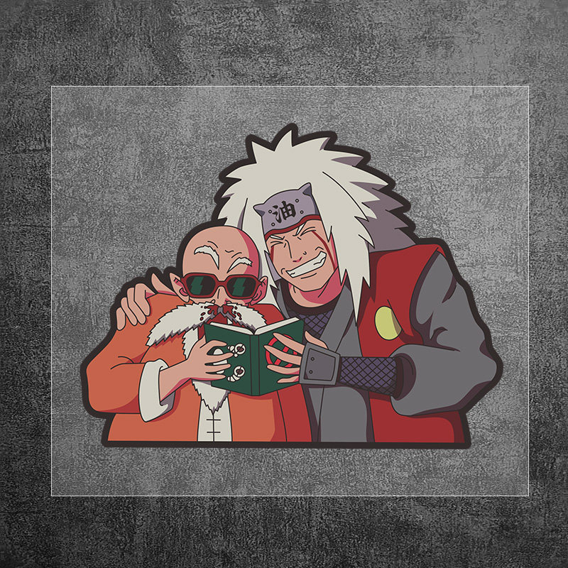 动漫火影忍者自来也七龙珠龟仙人禁忌之书趣味贴纸车贴油箱盖贴画