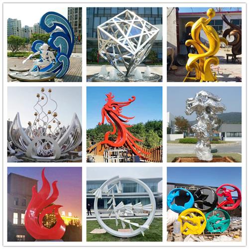 户外大型不锈钢雕塑定制厂家玻璃钢雕塑商场公园小区景观园林摆件