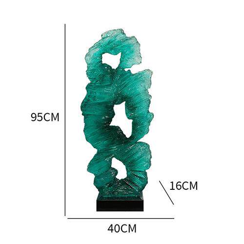 现代抽象雕塑摆件设计师售楼处样板房玄关装饰透明酒店大堂客厅