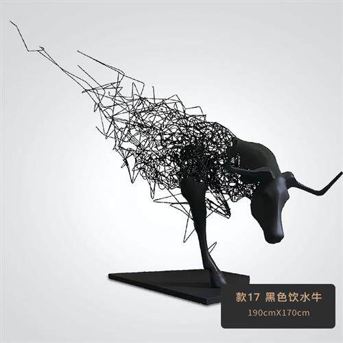 创意抽象梅花鹿雕塑摆件室内家居客厅落地商场橱窗样板房装饰小品