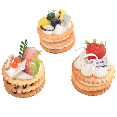 仿真圆形夹层饼干过家家模型