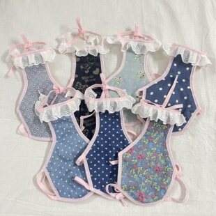 秋冬宠物肚兜牛仔保暖防寒双层加绒肚兜猫咪狗狗护肚子防着凉围裙