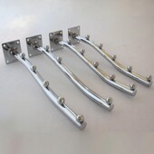 服装 店墙壁挂钩挂杆展示架挂钩墙上墙饰金属加长衣服排钩单钩墙壁