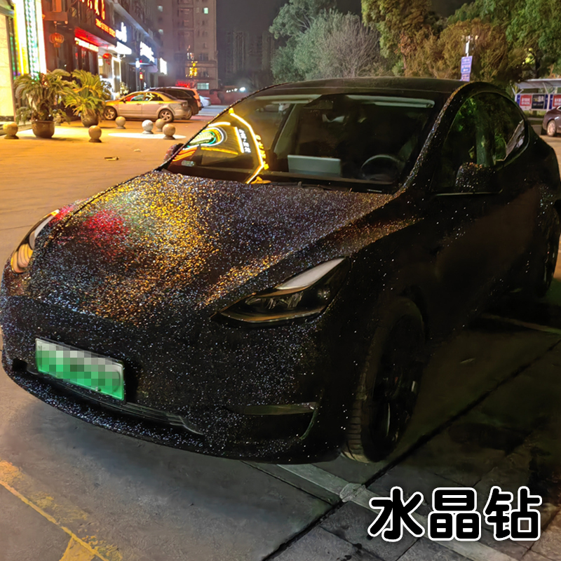 镶钻特斯拉MODEL3Y装饰车贴钻石