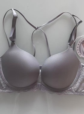 曼妮芬专柜正品中厚有钢圈光面前扣美背文胸20810692断码75A特价