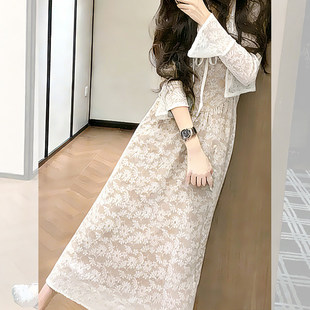 2026年新款富家千金miu系穿搭法式早春漂亮碎花连衣裙女春季长裙