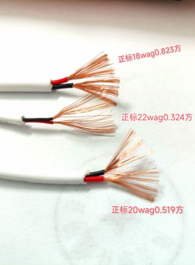 正标白色0.519方两芯护套线0.823方电线监控线灯线0.324方电源线