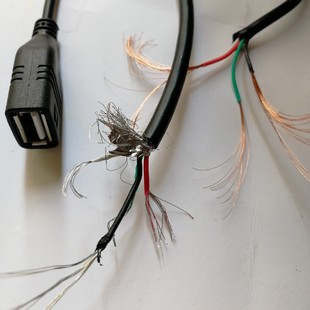 USB电源线单头A公 母头母座带线usb2芯充电线4芯usb数据线可定做