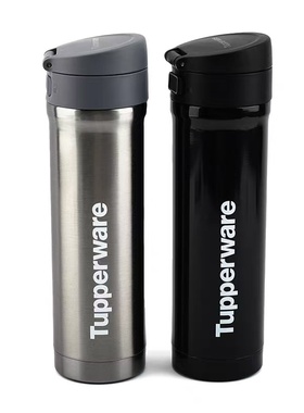 正品特百惠430ML易开盖保温瓶 保温杯按键式易开盖保温杯轻奢