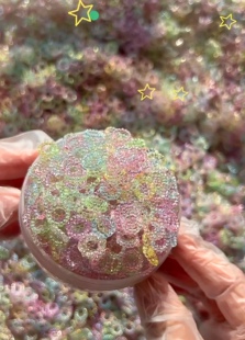 ins史莱姆解压 幻彩圈填充物戳戳泥 水晶泥 手感粘土玩具