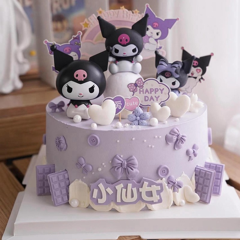 kuromi库洛米蛋糕装饰摆件粉紫色小仙女公主美乐蒂女仆骷髅头插件,节庆用品/礼品,节日装扮用品,淘宝优惠券,粉丝福利购,淘宝优惠卷