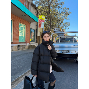 黑色面包服保暖中长款 NEVA 90白鸭绒羽绒服女冬季 fit常服 外套