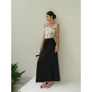 高腰包臀裙中长款 NEVA 缎面半身裙女夏新款 现货7折 裙子