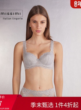 Intimissimi意舒漫女士经典花卉SOFIA蕾丝薄杯聚拢文胸RI1294R