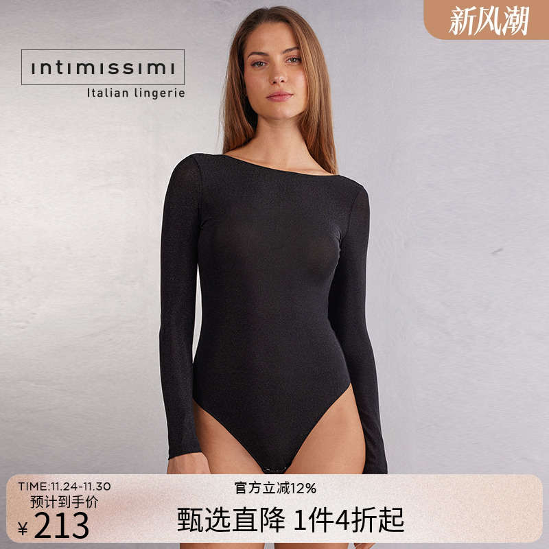 Intimissimi意舒漫女士时尚派对风露背长袖连体衣BO2554B