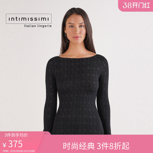 Intimissimi意舒漫含羊绒保暖百搭一字领正肩打底衫上衣CL183B