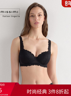 Intimissimi意舒漫女士经典花卉SOFIA蕾丝薄杯聚拢文胸RI1294R