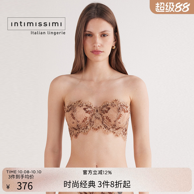 性感蕾丝无衬垫抹胸式文胸