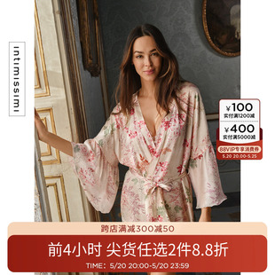 Intimissimi24春季 时尚 舒适田园风花卉印花家居睡袍PVD2539 新品