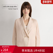 Intimissimi意舒漫女士时尚 休闲双扣西装 剪裁亚麻夹克CL164C