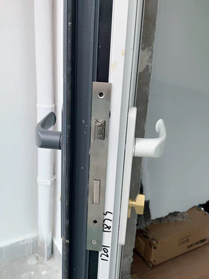 塑钢老式平开门阳台断桥铝锁体