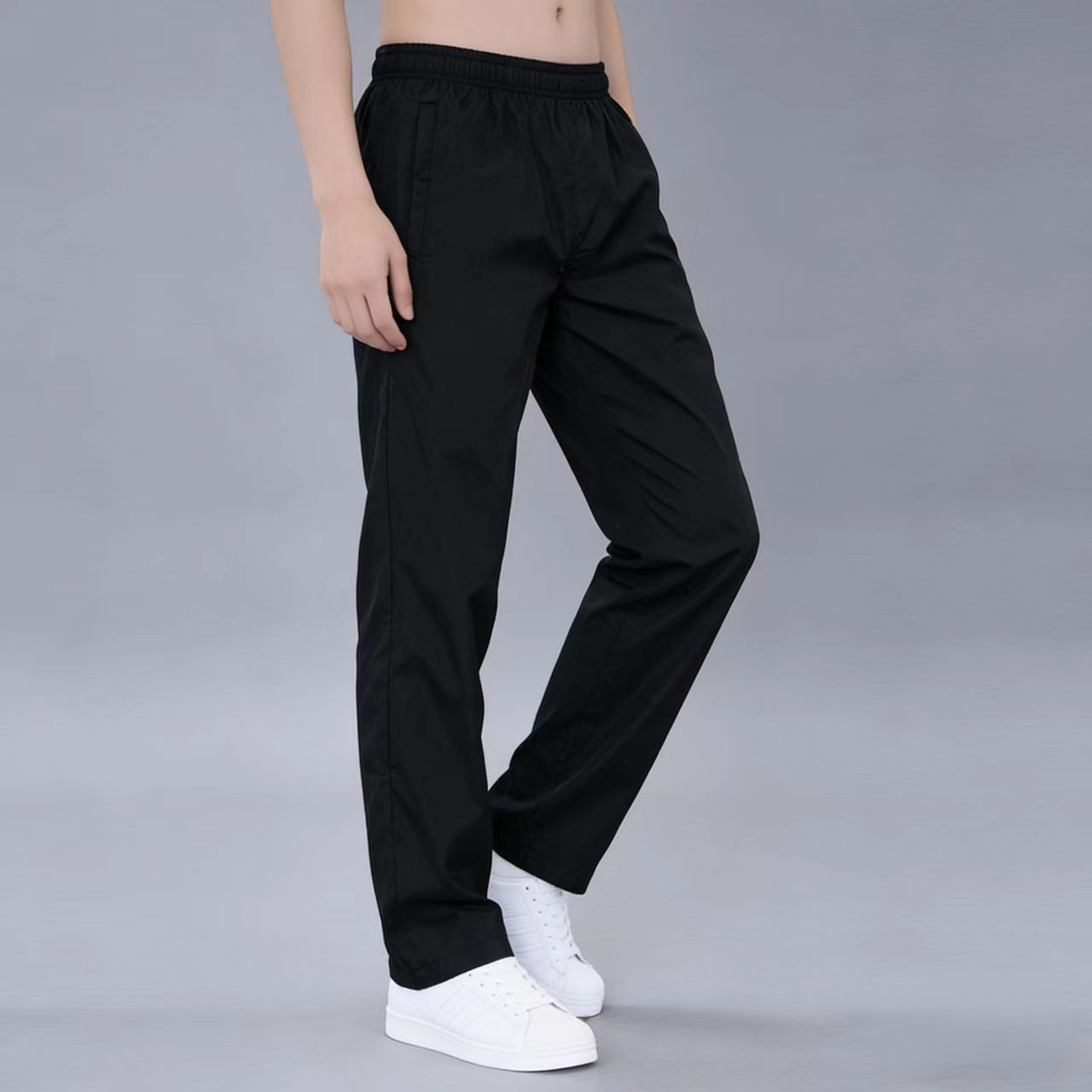 男士夏季冰丝速干裤春秋宽松直筒弹力运动裤男透气百搭休闲长裤子